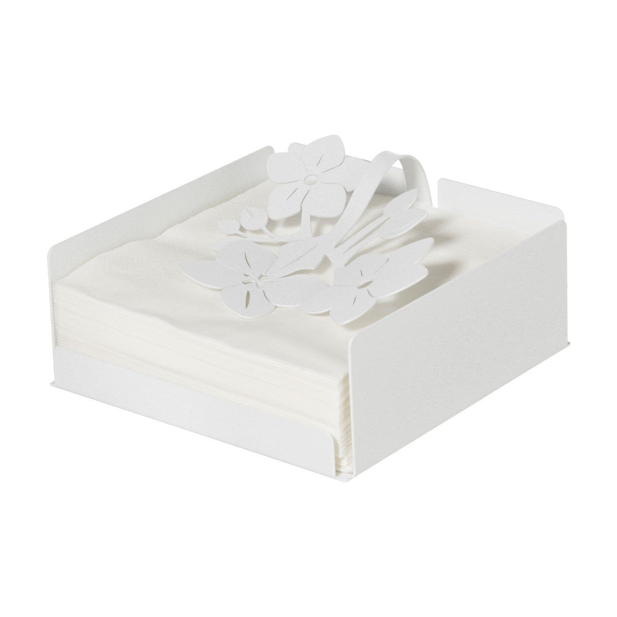 ARTI & MESTIERI Portatovaglioli Fior di Loto Bianco Marmo