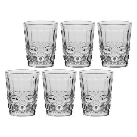 Set 6 bicchieri acqua Barberino La Porcellana Bianca in vetro 270ml