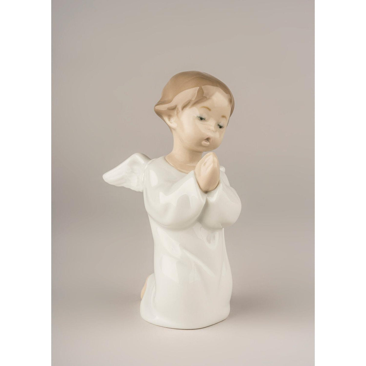 LLADRO' Figurina Angioletto Che Prega 13x8cm Porcellana