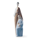 Statuetta Natività Lladrò in porcellana dai colori tenui 22x7 cm
