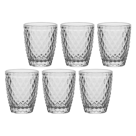 Set 6 bicchieri acqua Etrusco La Porcellana Bianca in vetro 270 ml