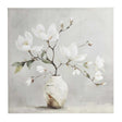 Quadro con magnolie Bizzotto stampa su tela dipinta a mano 80x80 cm
