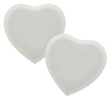 Set piattini Dolce Cuore La Porcellana Bianca in porcellana 17x17 cm