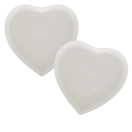 Set piattini Dolce Cuore La Porcellana Bianca in porcellana 17x17 cm