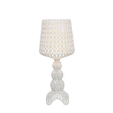 Lampada da tavolo Mini Kabuki Kartell in policarbonato bianco traforato