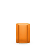 Vaso Okra Kartell in PMMA riciclato color arancio 24x18 cm