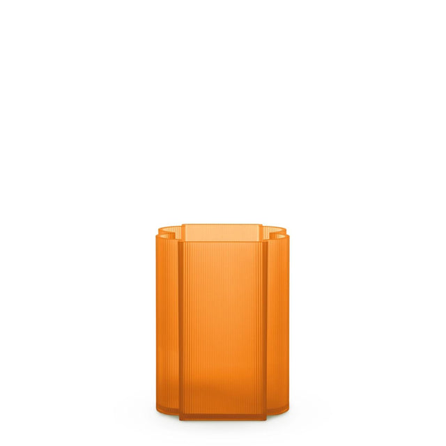 Vaso Okra Kartell in PMMA riciclato color arancio 24x18 cm