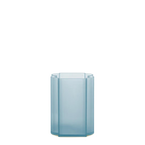 Vaso Okra Kartell in PMMA riciclato azzurro 24x18 cm