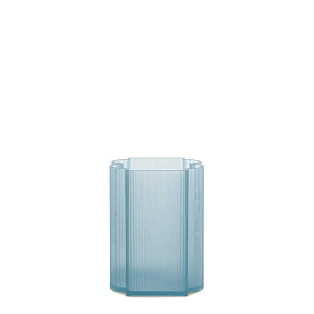 Vaso Okra Kartell in PMMA riciclato azzurro 24x18 cm
