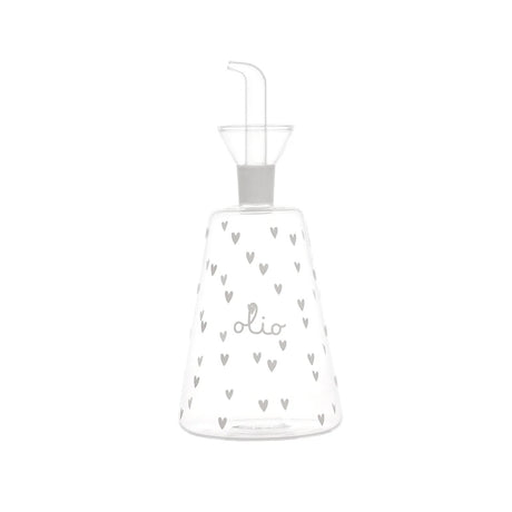 Oliera conica Simple Day in vetro 500 ml con decoro cuori