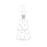 Acetiera conica Simple Day in vetro con decoro cuori 500 ml