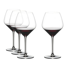 Set 4 calici vino Pinot Nero Riedel in cristallo forma a diamante