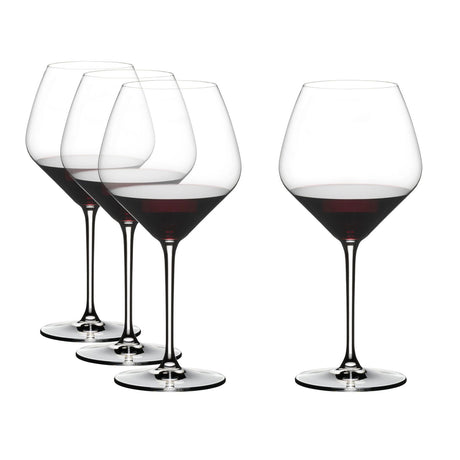 Set 4 calici vino Pinot Nero Riedel in cristallo forma a diamante