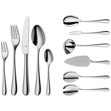 Set posate Merit WMF in acciaio inox Cromargan 66 pezzi per 12 persone