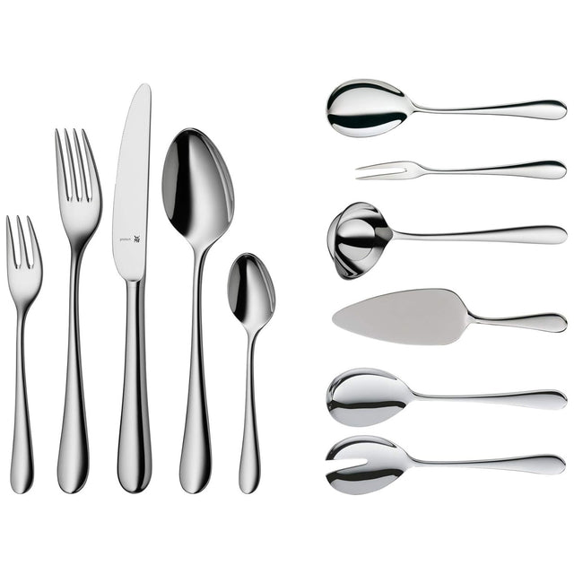 Set posate Merit WMF in acciaio inox Cromargan 66 pezzi per 12 persone