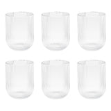 ROSE & TULIPANI Twisty Bicchiere Acqua Set 6 Pezzi 260ml Trasparente Vetro