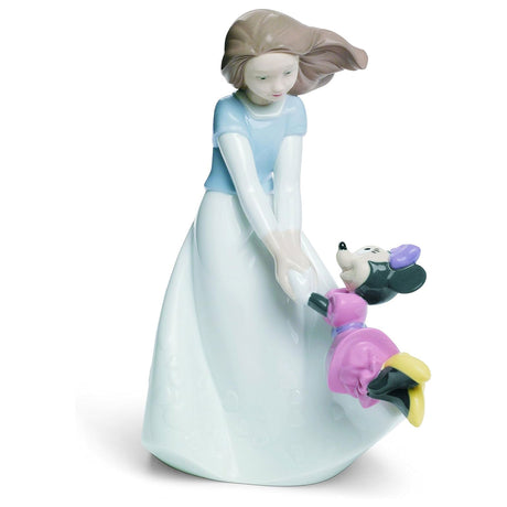 Statua Mia Gioiosa Minnie NAO in porcellana finitura lucida 21x17 cm
