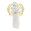 Statuina Angelo con Cuori Bongelli Preziosi in marmorino dettagli oro 12 cm
