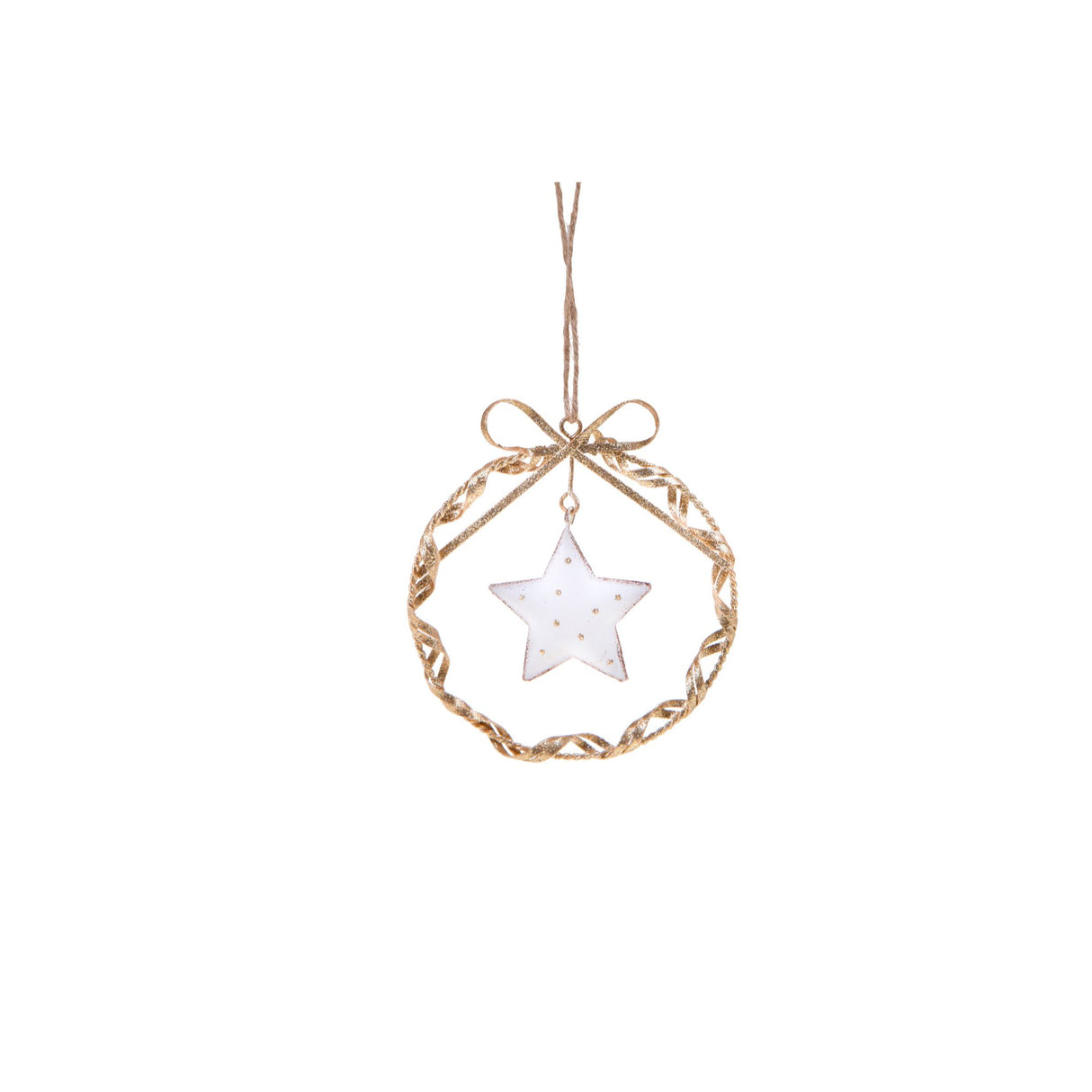 Pendaglio Coroncina con Stella Bianchi Dino in metallo 11 cm