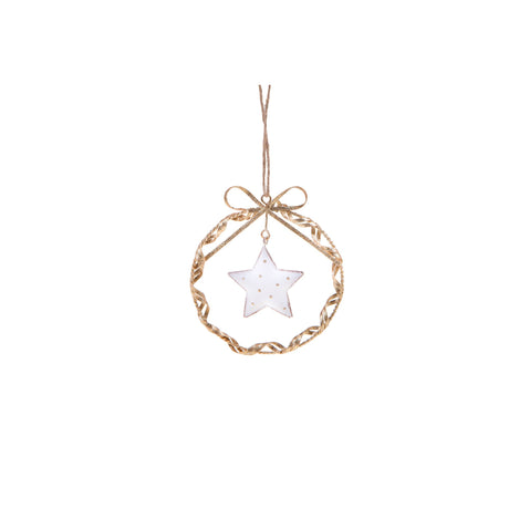 Pendaglio Coroncina con Stella Bianchi Dino in metallo 11 cm