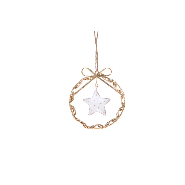 Pendaglio Coroncina con Stella Bianchi Dino in metallo 11 cm