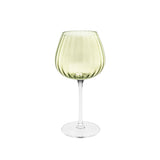 ROSE & TULIPANI Prismia Calici Universali Set 6 Pezzi 460ml Verde Vetro Soffiato e Pasta