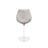 ROSE & TULIPANI Prismia Calici Universali Set 6 Pezzi 460ml Grigio Vetro Soffiato e Pasta