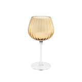 ROSE & TULIPANI Prismia Calici Universali Set 6 Pezzi 460ml Ambra Vetro Soffiato e Pasta