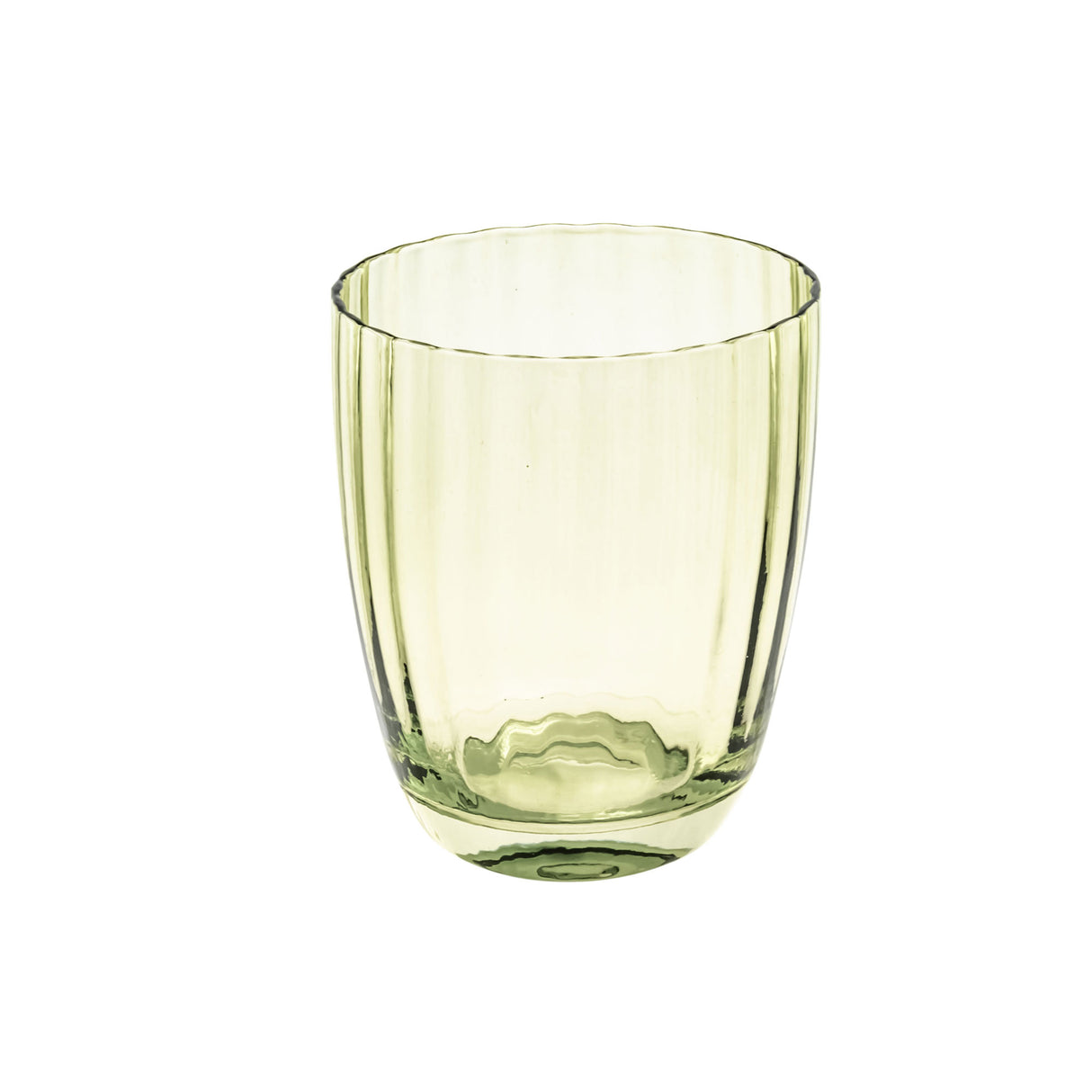 ROSE & TULIPANI Prismia Bicchiere Acqua Set 6 Pezzi 310ml Verde Pasta di Vetro