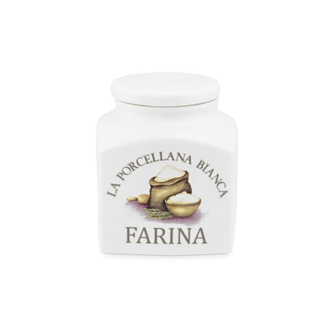 Barattolo Farina La Porcellana Bianca in porcellana 1,1 litri