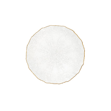 Piatto da portata Maestà La Porcellana Bianca vetro con bordo oro 33 cm