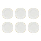 Set 6 piatti frutta Maestà La Porcellana Bianca in porcellana filo oro 20 cm