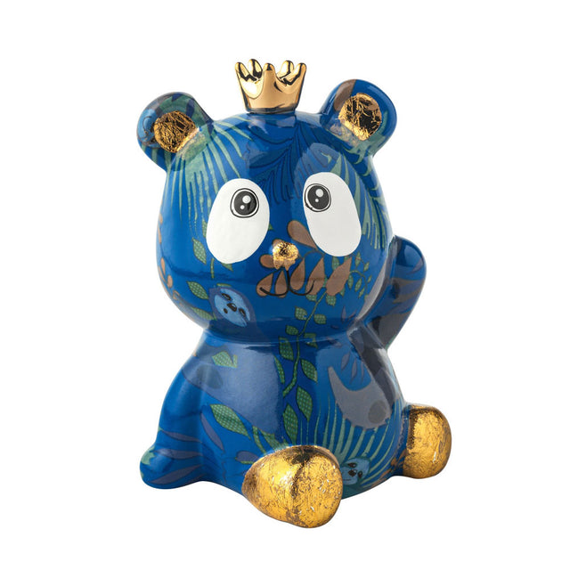 Salvadanaio Panda Brandani in dolomite blu 12x11 cm