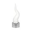 Cornetto portafortuna Bongelli Preziosi in marmorino bianco e argento 21 cm