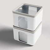 BLIM PLUS Peek Box Contenitore Quadro 2 Pezzi 10x13cm Arctic White Bianco Made in Italy 100% Riciclabile