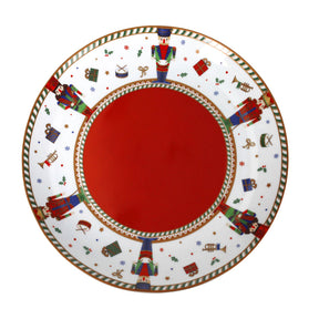 Piatto da portata Lo Schiaccianoci Brandani in porcellana decorata 30 cm