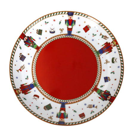 Piatto da portata Lo Schiaccianoci Brandani in porcellana decorata 30 cm