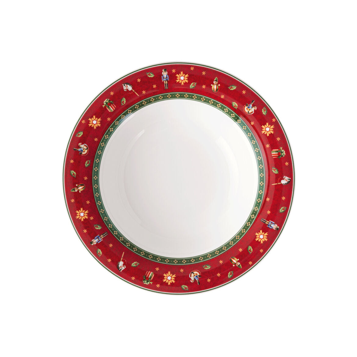 VILLEROY & BOCH Toy's Delight Specials Piatto Fondo Set 6 Pezzi Rosso Rotondo 23cm Tavola Natale