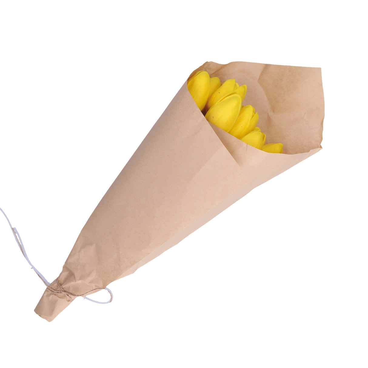 Bouquet 9 tulipani Rituali Domestici in silicone giallo altezza 35 cm