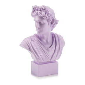 Busto Apollo Palais Royal in resina viola 35 cm stile pop