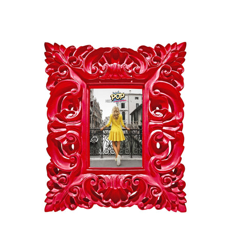 Portafoto Neopop Palais Royal in resina rosso rubino 25x30 cm