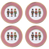 EASY LIFE Royal Nutcracker Set 4 Piatti Dessert con Scatola 19cm Porcellana Tavola di Natale