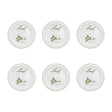 Set 6 piatti frutta Coltivia La Porcellana Bianca decoro erbe 20 cm