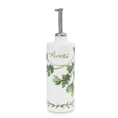 Acetiera Coltivia La Porcellana Bianca in porcellana con decoro erbe 250 ml