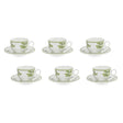 Set 6 tazze tè Coltivia La Porcellana Bianca in porcellana decorata 220ml