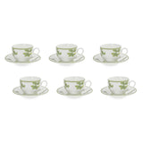Set 6 tazze tè Coltivia La Porcellana Bianca in porcellana decorata 220ml