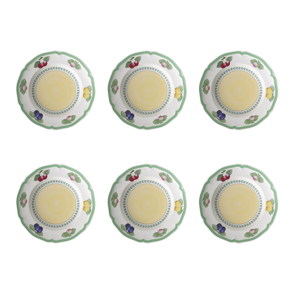 Set piatti fondi French Garden Villeroy & Boch in porcellana 23 cm