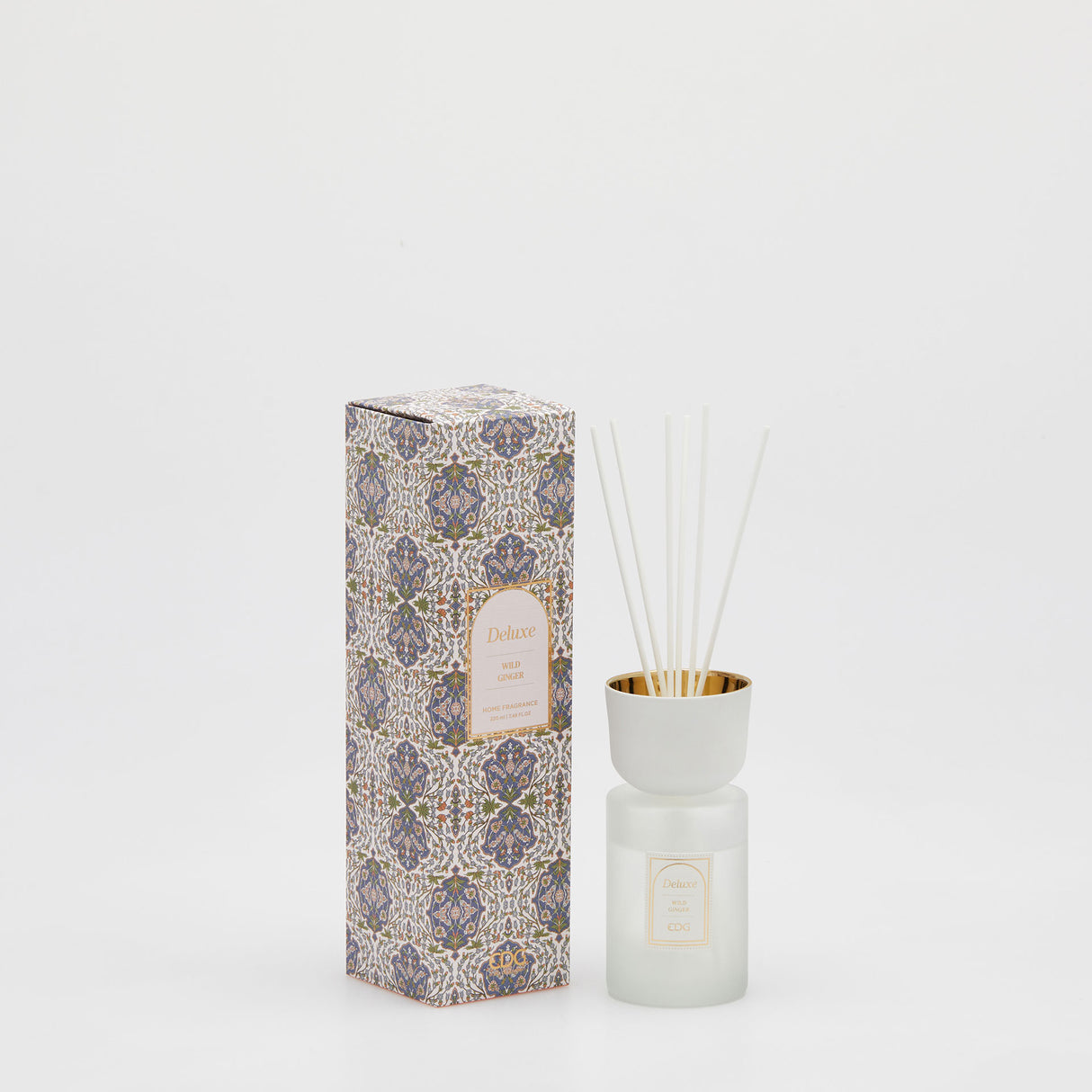 EDG Enzo De Gasperi Profumatore Diffusore con Bastoncini Bottiglia Deluxe 220ml Wild Ginger