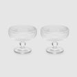 Set 2 ciotole EDG in vetro lavorato a righe 10x12 cm per dessert