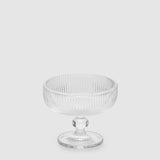 EDG Enzo De Gasperi Ciotola Coppa Righe Set 2 Pezzi 10x12cm Trasparente Vetro